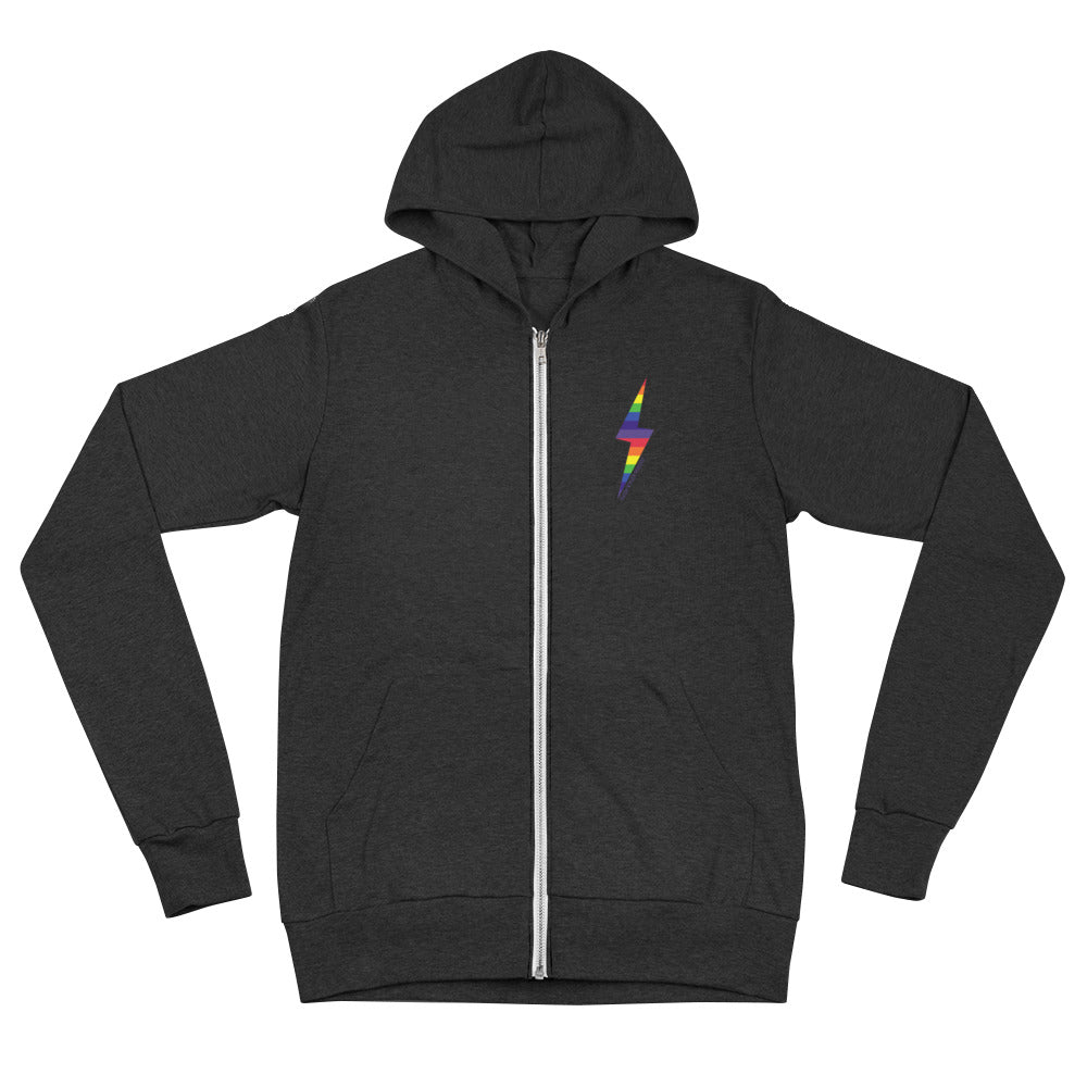 PRIDE Lightning and House Pride Unisex zip hoodie sweatshirt