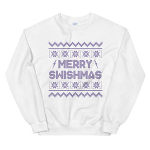 Merry Swishmas White Unisex Crewneck Sweatshirt