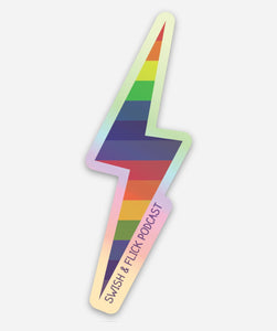 3" Holographic PRIDE Lightning Sticker