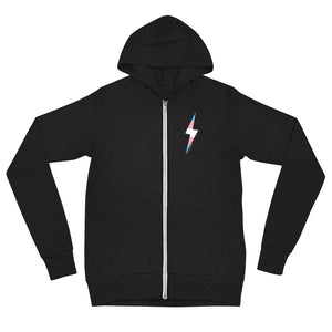 Trans Pride Lightning Bolt Unisex Zip Hoodie