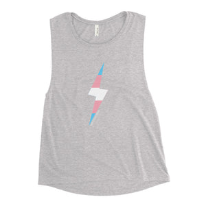 Trans Pride Lightning Bolt Muscle Tank