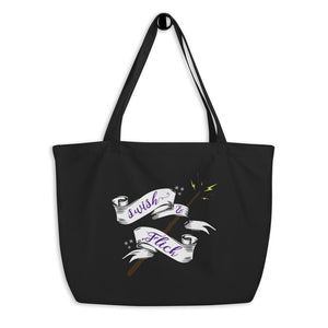 Swish and Flick Logo Large organic tote bag