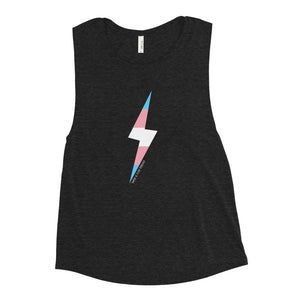 Trans Pride Lightning Bolt Muscle Tank