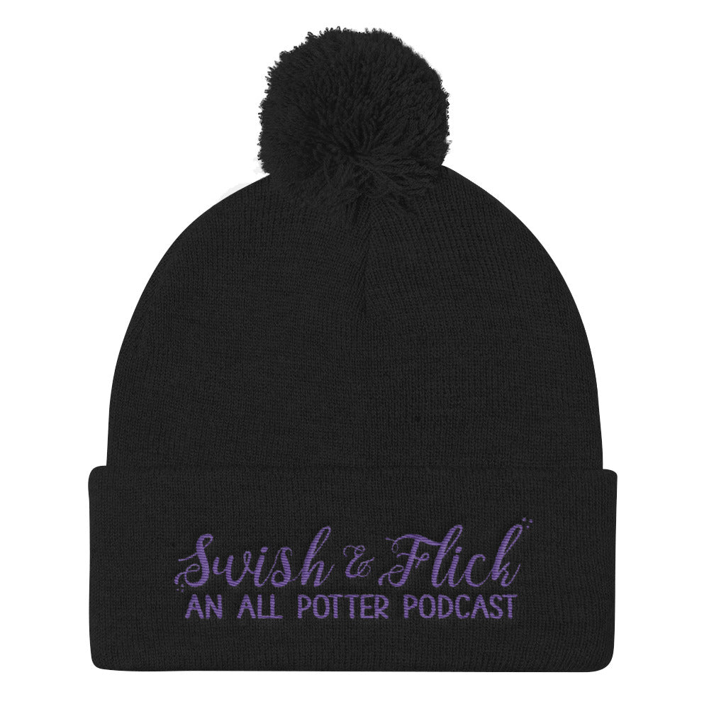 Swish & Flick Pom Pom Knit Cap